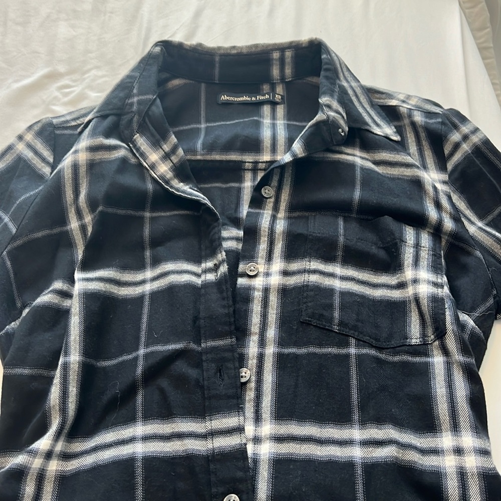 Abercrombie Black and White Plaid Dress with Belt